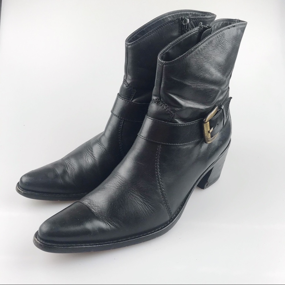 Paul Green Munchen Leather Black Boots